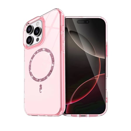 İphone 14 Pro Max Live Diamond Magsafe Kapak - Pembe