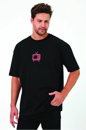 Lenithra All Eyez On Me Sırt Baskılı Unisex Oversize T-shirt Siyah / S