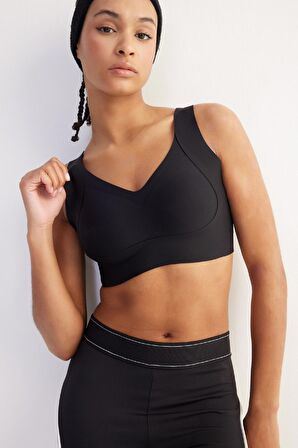 DeFactoFit V Yaka Ağır Kumaş Sporcu Bra C5296AX25SPBK81