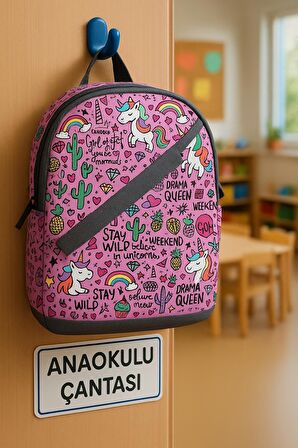 NEWBAG UNİCORN DESENLİ KIZ ANAOKULU SIRT ÇANTASI (YENİ SEZON)