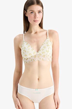 DeFacto Baskılı Pedli Dantel Bralet-Fall in Love E6986AX25SPER98