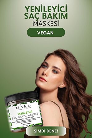 Maru Yıpranmış Saçlar Için Onarıcı - Tuzsuz & Vegan Süt Özlü Yoğun Bakım Maskesi 500 ml