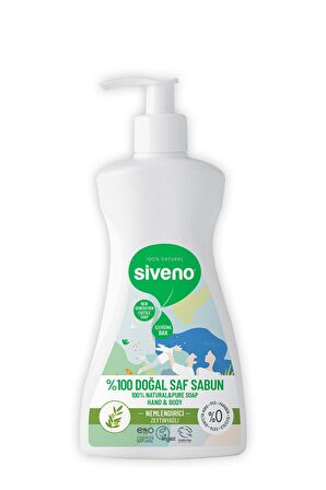 Siveno %100 Doğal Sıvı Kastil Sabun Zeytinyağlı Yoğun Nemlendirici Arındırıcı Bitkisel Vegan 300 ml