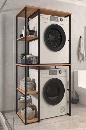 Bofigo Çamaşır Makinesi Dolabı Kurutma Makinesi Dolabı Metal Banyo Dolabı Mısra Çam