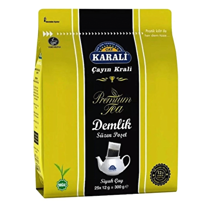 2'li Karali Premium Demlik Poşet Çay 25x12g