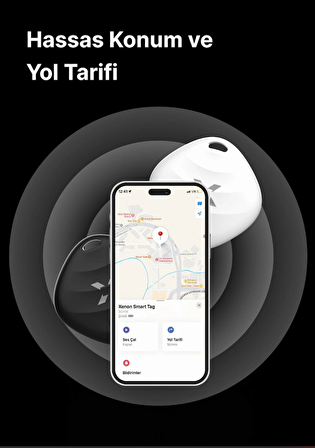 Air Tag, Aplle Find My Takip Sistemli Intelligence ve Siri Uyumlu Takip Cihazı, Anahtar, Çanta, Bavul ve IOS Uyumlu, Smart Tag, X6605 Beyaz 