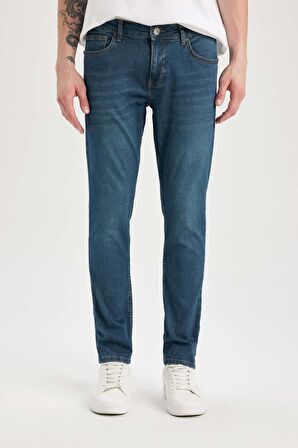 DeFacto Pedro Slim Fit Dar Kalıp Normal Bel Dar Paça Jean Pantolon B0398AX24SPNM41