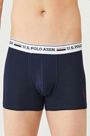 U.S. Polo Assn. Erkek 3'lü Boxer Kırmızı-Gri-Lacivert