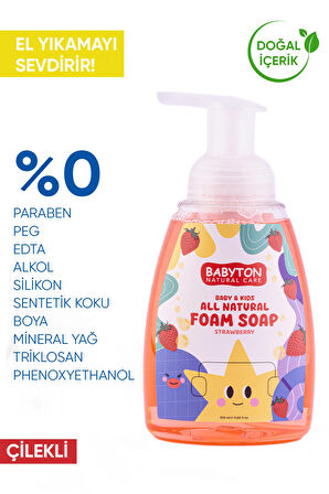 Babyton Doğal Çilekli Köpük Sabun 350 ml