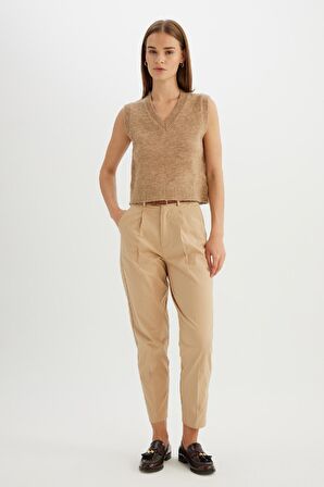 DeFacto Regular Fit V Yaka Basic Düz Premium Triko Süveter C9048AX24WNBG474