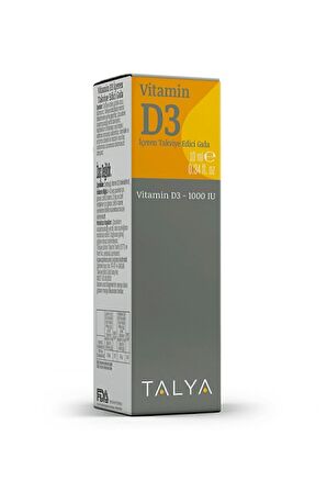 Vitamin D3 Içeren Takviye Edici Gıda Damla, 1000 Iu, 10 ml