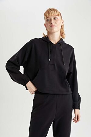 DeFactoFit Oversize Premium Kapüşonlu Sporcu Sweatshirt B1790AX23AUAR231