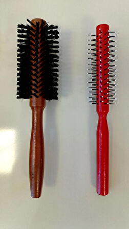 2’li Ahşap Saç Şekillendirme Fırçası