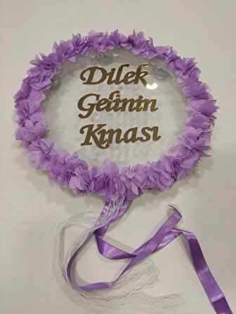  İsme Özel Lazer Güllü Pleksi Süslü Deri Tef Kına Gecesi Gelin Tefi 30 cm Vurmalı Çalgı Müzik Aleti