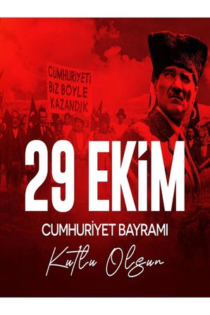 29 EKİM CUMHURİYET BAYRAMI (100X200 CM ) vinil branda