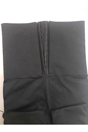 Kadın Siyah Beli Agraflı Korseli Tayt Bel Korseli Tayt