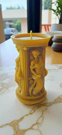 Aşk Tanrısı Afrodit Figürlü El Yapımı Bal Mumu Mum NO.4