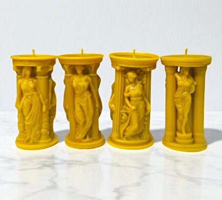 Nefha Candle Aşk Tanrısı Afrodit Figürlü El Yapımı Bal Mumu Mum Set
