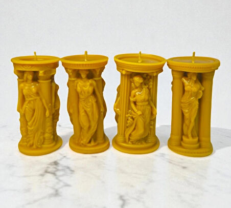Nefha Candle Aşk Tanrısı Afrodit Figürlü El Yapımı Bal Mumu Mum Set