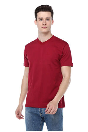 V YAKA BORDO TİŞÖRT