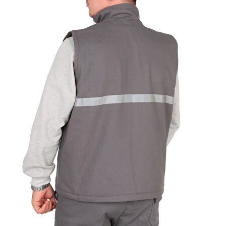 GABARDİN GRİ YELEK