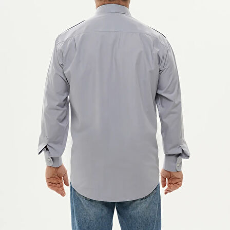 GRİ ERKEK UZUNKOL GÖMLEK