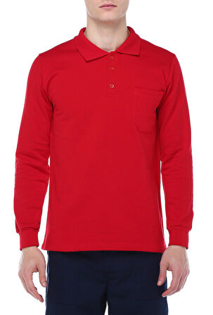 POLO YAKA KIRMIZI SWEAT