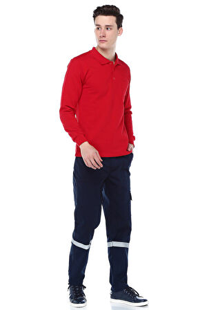 POLO YAKA KIRMIZI SWEAT