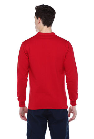 POLO YAKA KIRMIZI SWEAT