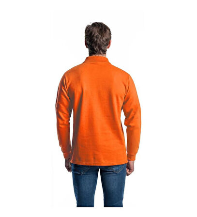 POLO YAKA TURUNCU SWEATSHİRT