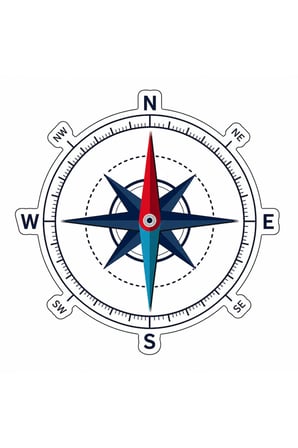 Karavan Sticker Pusula 90 cm