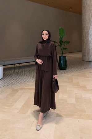 Ahen Oysho Kumaş Oversize Günlük Tesettür Takım