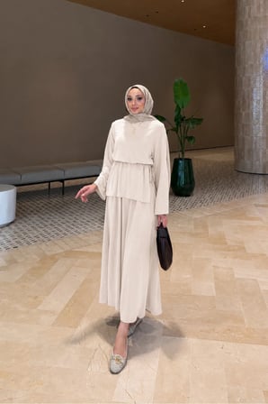 Ahen Oysho Kumaş Oversize Günlük Tesettür Takım