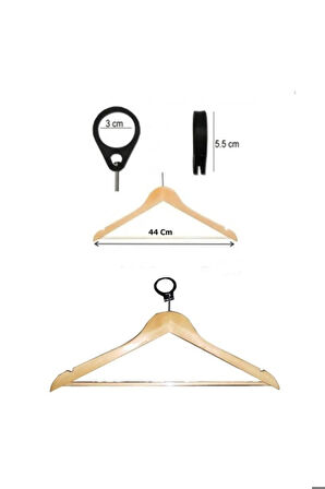 Otel Askısı Elbise Askısı 40 Adet 44 Cm Ahşap