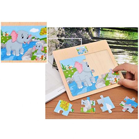 Hayal Sepeti Fil 2+ Yaş Büyük Boy Puzzle 12 Parça