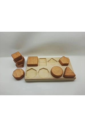 Enna Wooden Toys Geometrik Şekil Bulmaca Eğitici Ahşap Oyuncak