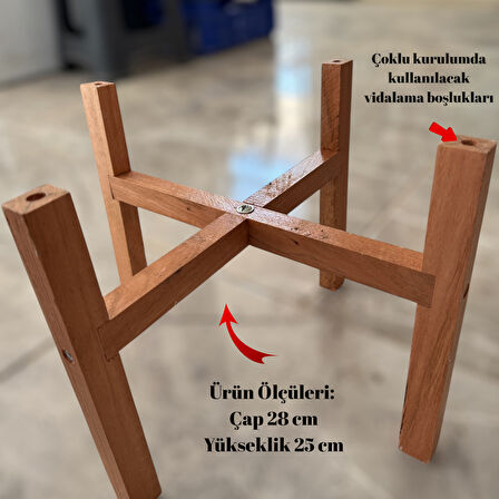 MoxoCreative Ahşap Saksı Standı Çiçek Saksı Altlığı Raf Çiçeklik Stand