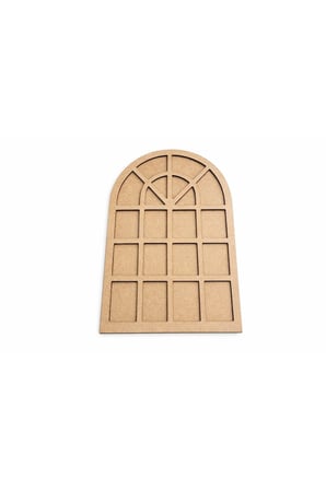 30x50cm Dekoratif Hint Penceresi Ham MDF Boyanabilir Dekoratif Oval Ahşap Çerçeve