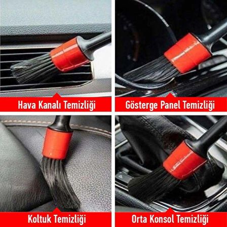araç içi detay fırçası 5 li set