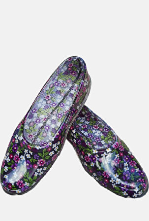 Çicekli Lastik Ayakkabı