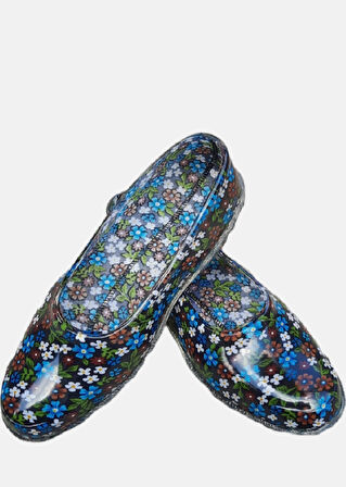 Çicekli Lastik Ayakkabı