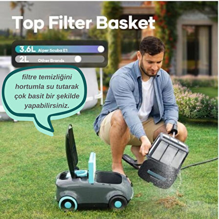 AIPER E1 KABLOSUZ HAVUZ TEMİZLEME ROBOTU