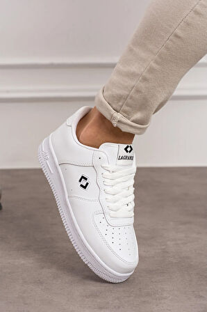 Air Beyaz Siyah Erkek Sneaker Spor Ayakkabı