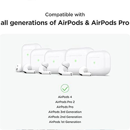 Airpods 4 3 2 1 Pro Pro 2 Nesil Uyumlu Silikon Kulaklık Tutucu Kulak Askısı Düşmeyi Önleyici