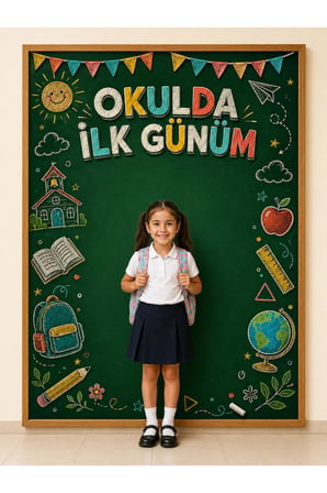 Okulda ilk günüm 100x150 cm