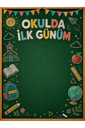 Okulda ilk günüm 100x150 cm