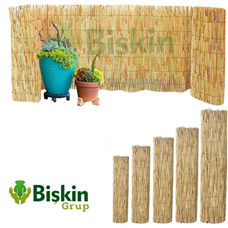 135CM Yükseklik X 300CM Genişlik Doğal Bambu Kamış Hasır Çit Dekoratif Bahçe Balkon ve Duvar Çiti .