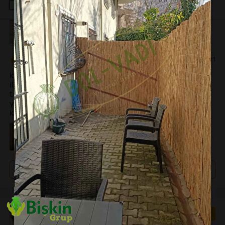 230CM Yükseklik X 600CM Genişlik Doğal Bambu Kamış Hasır Çit Dekoratif Bahçe Balkon ve Duvar Çiti .