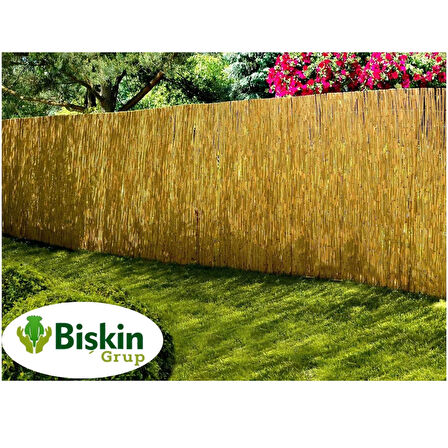 250CM Yükseklik X 250CM Genişlik Doğal Bambu Kamış Hasır Çit Dekoratif Bahçe Balkon ve Duvar Çiti .