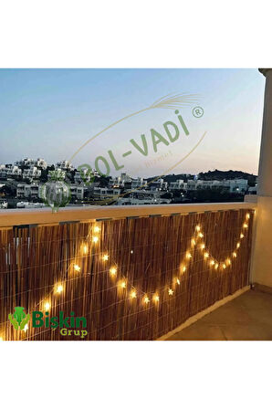 70CM Yükseklik X 250CM Genişlik Bambu Kamış Hasır Çit Dekoratif Bahçe Balkon ve Duvar Çiti .